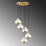 Opviq Yildo - M-7007 Lámpara de araña de metal blanca ajustable
